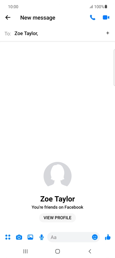 Press the text input field.