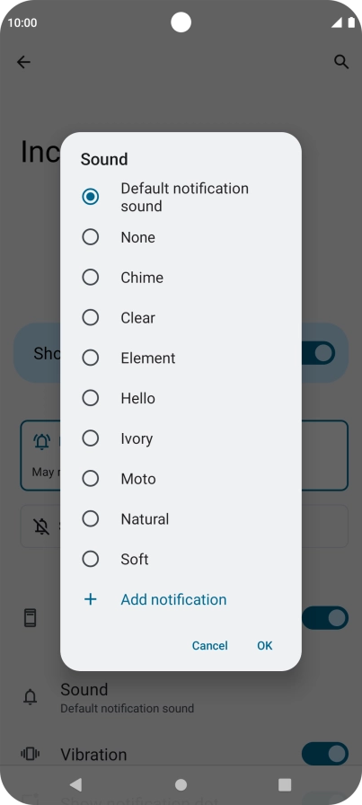Press the required message tone to hear it.