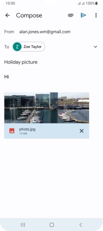 Press the send icon. Press the send icon.