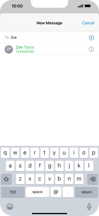 Press the required contact.