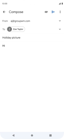 Write the required text and press the send icon. Write the required text and press the send icon.