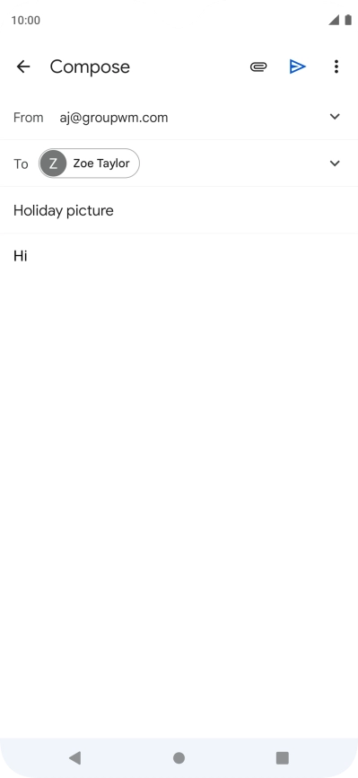 Write the required text and press the send icon. Write the required text and press the send icon.