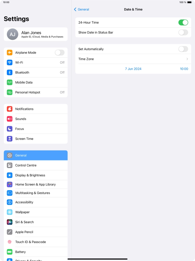 Press the indicator next to 