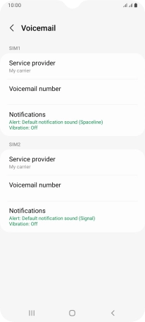 Press Voicemail number.