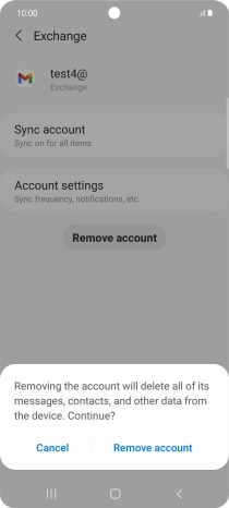 Press Remove account.