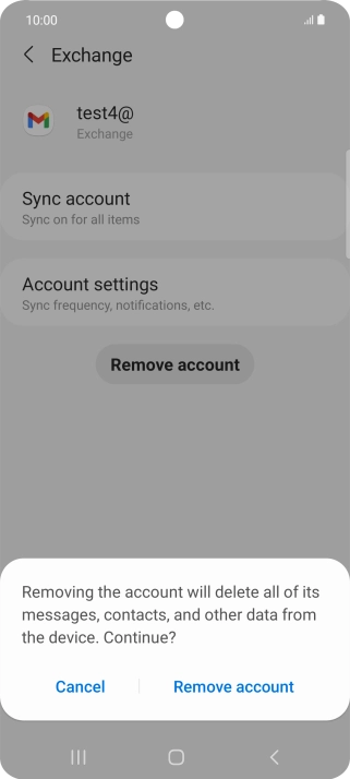 Press Remove account.