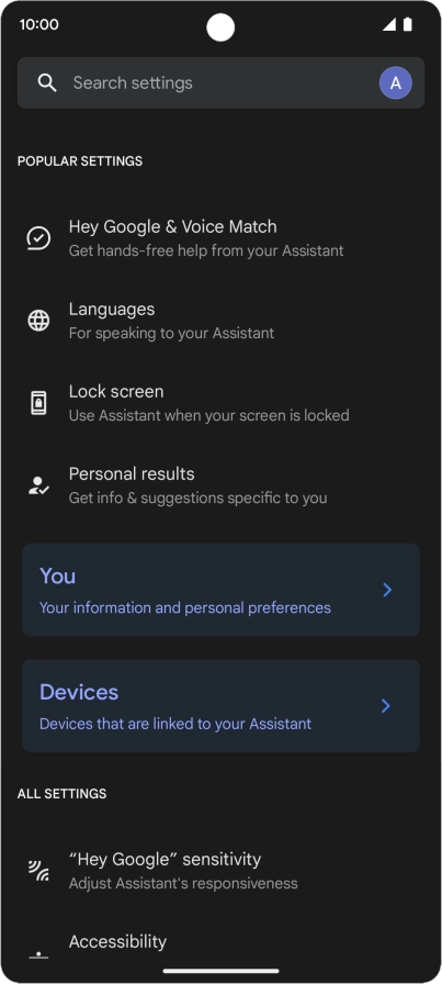 Press Hey Google & Voice Match.