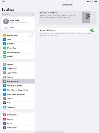 Press the indicator next to 