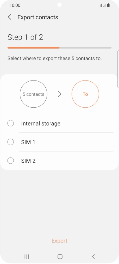 Press the required SIM.