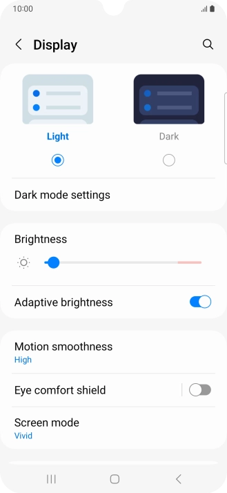 Press the indicator next to 