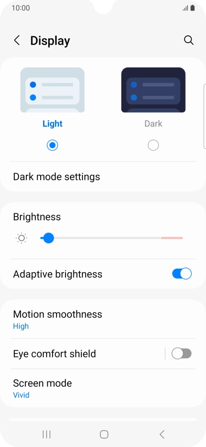 Press the indicator next to 