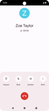 Press the end call icon. Press the end call icon.