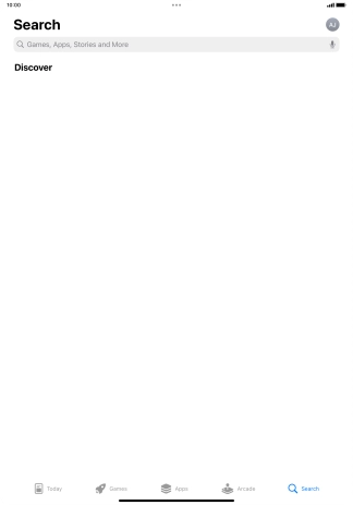 Press the search field.