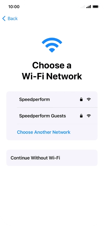 Press the required Wi-Fi network.
