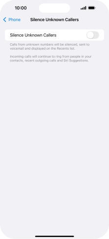 Press the indicator next to 