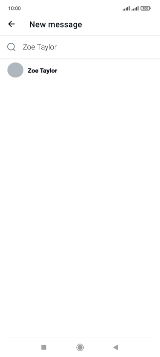 Key in the first letters of the recipient's name and press the required contact.