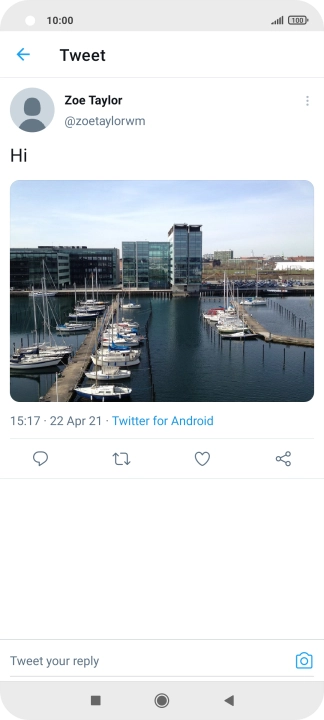 Press the text input field.