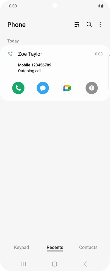 Press the info icon.