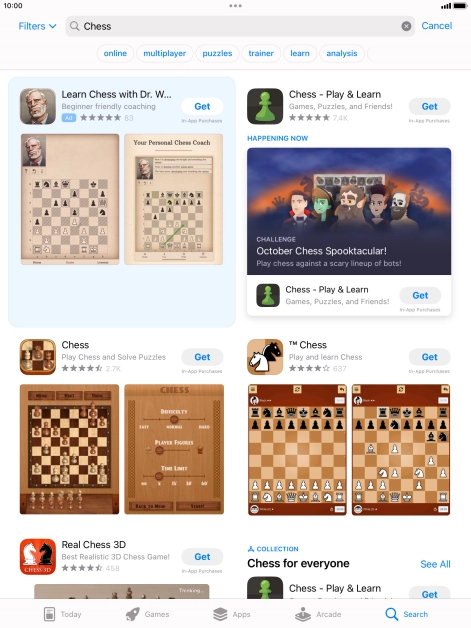 Press the required app.