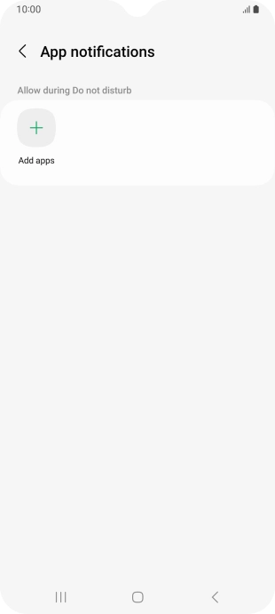 Press Add apps and follow the instructions on the screen to select which apps you would like to receive notifications from when Do Not Disturb is turned on.
