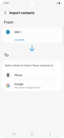 Press the required Google account.