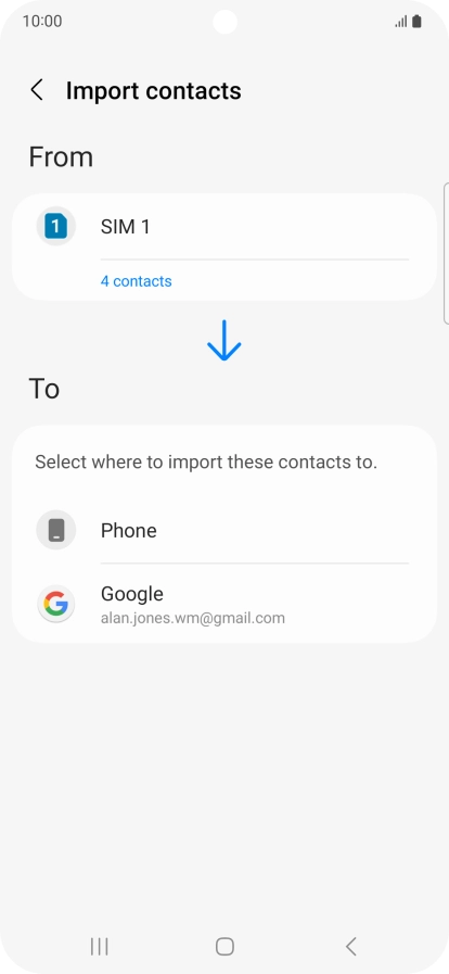 Press the required Google account.