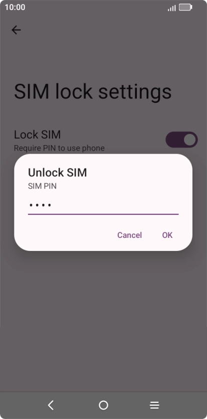 Key in your PIN and press OK. Key in your PIN and press OK.
