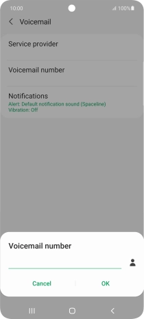 Key in +447836121121 and press OK.