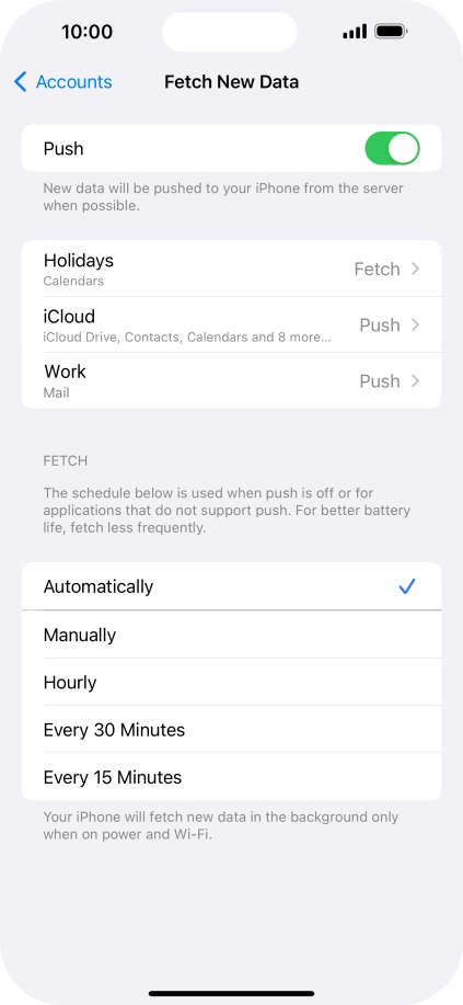 Press the indicator next to 