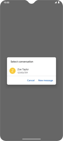 Press New message. Press New message.