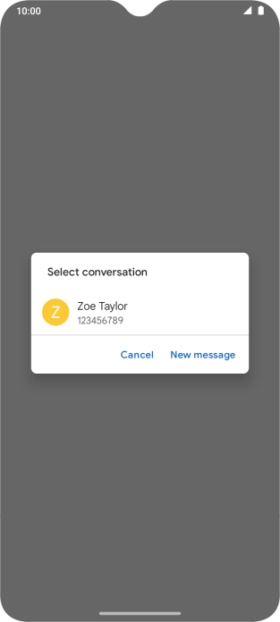 Press New message. Press New message.