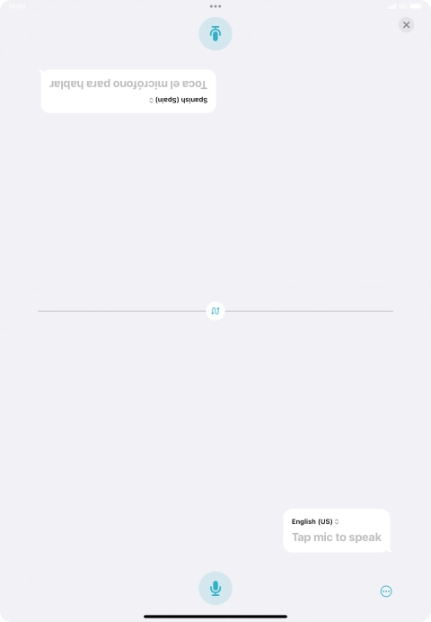 Press the end icon to end two-way view.