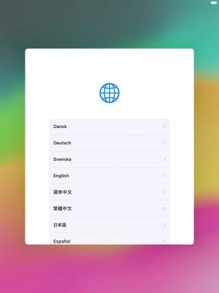 Press the required language.