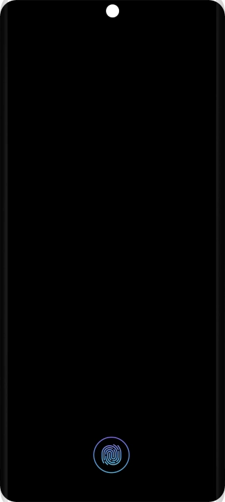 Place your finger on the fingerprint sensor to unlock your phone.