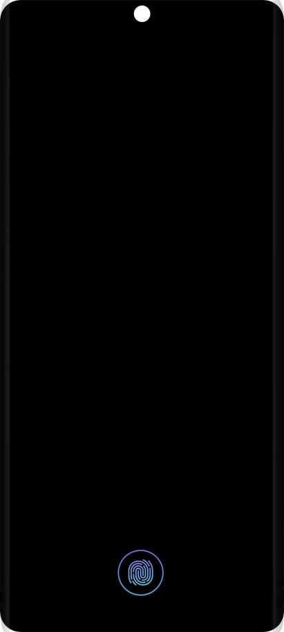 Place your finger on the fingerprint sensor to unlock your phone.