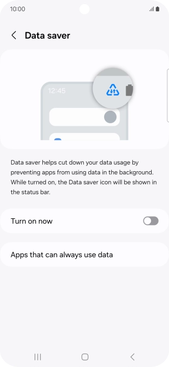 Press the indicator next to 