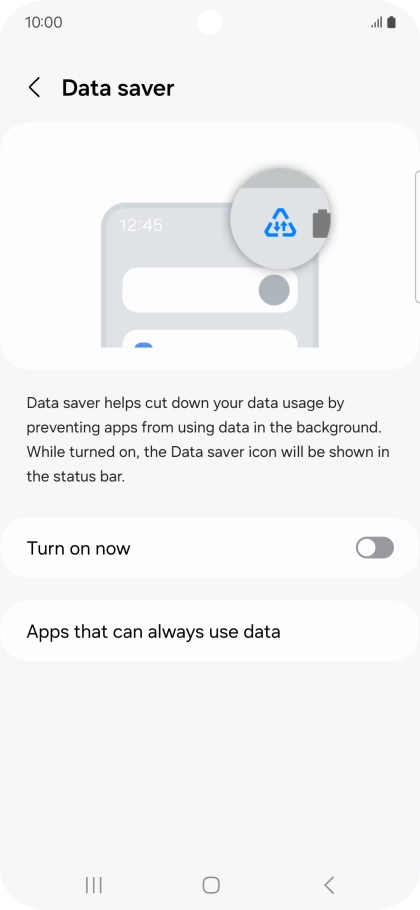 Press the indicator next to 