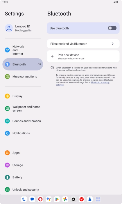 Press the indicator next to 