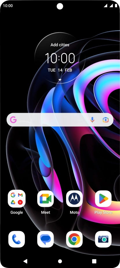 Press and hold the Home key.