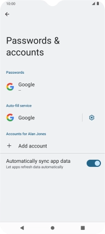 Press Add account. Press Add account.