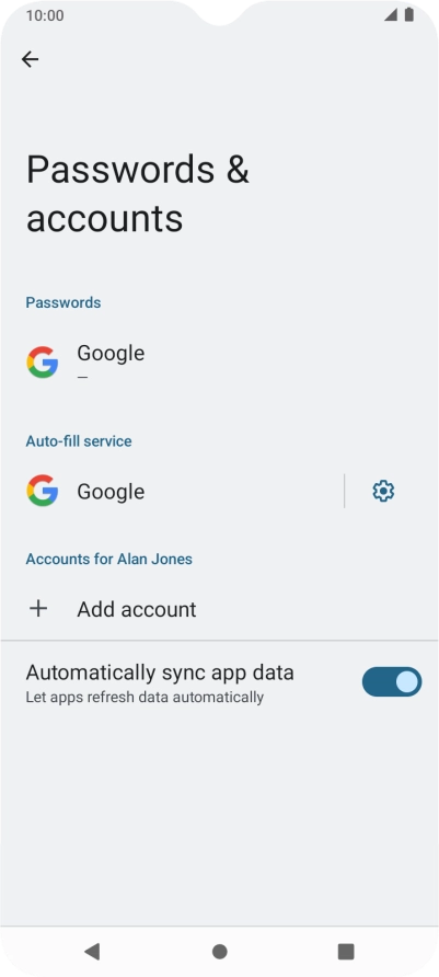 Press Add account. Press Add account.