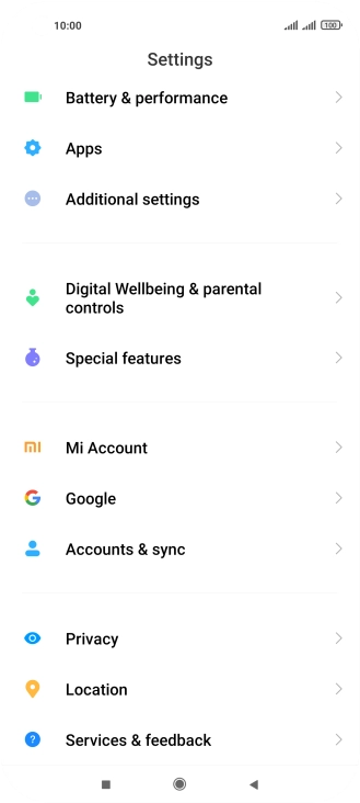 Press Accounts & sync.