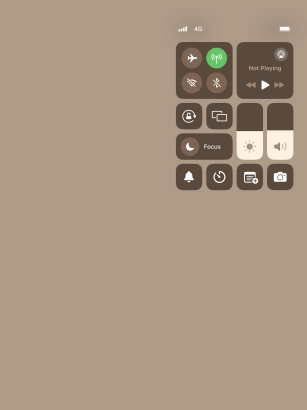 Press the flight mode icon to turn the function on or off.