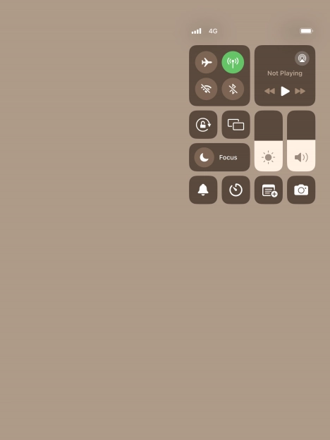 Press the flight mode icon to turn the function on or off.
