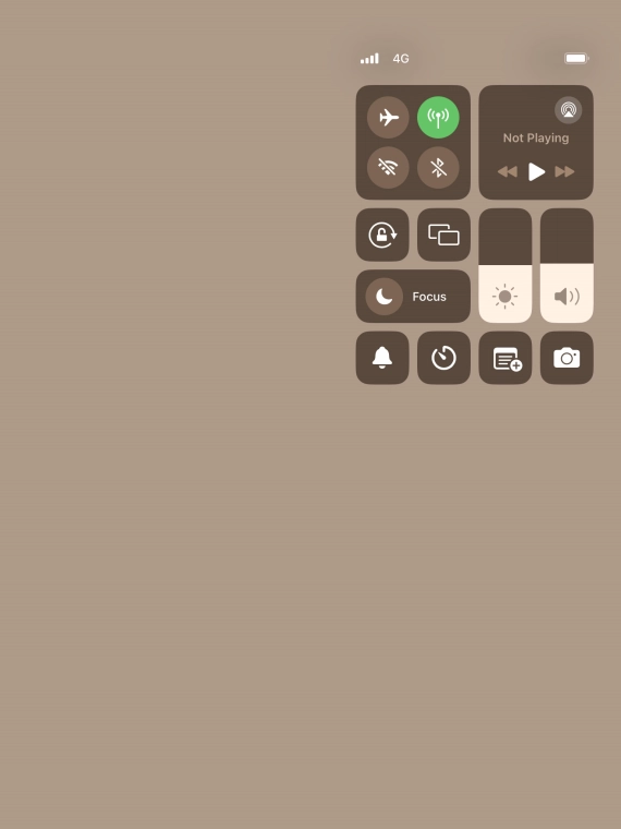 Press the flight mode icon to turn the function on or off.
