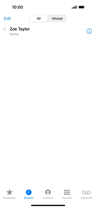 Press the information icon next to the required phone number.