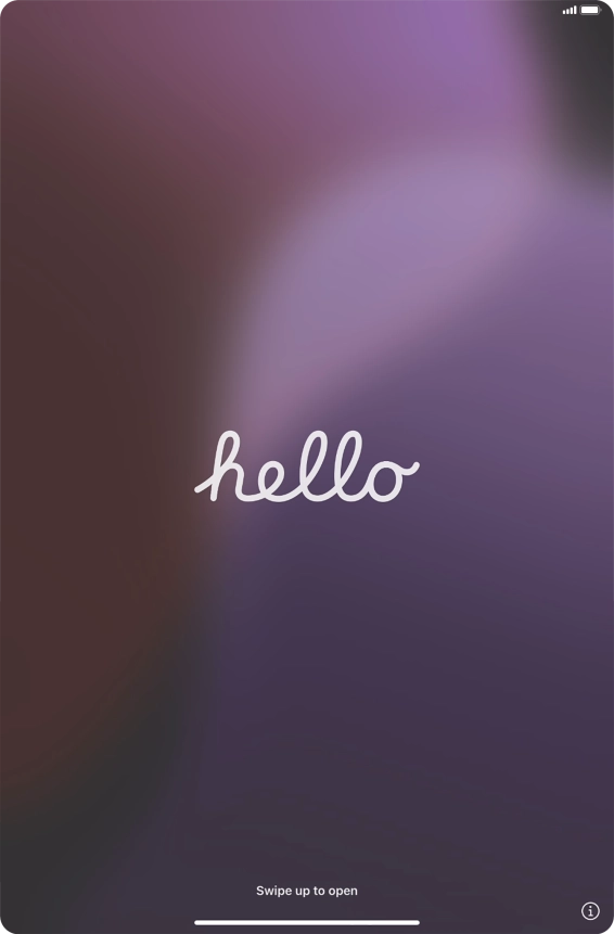 Slide your finger upwards starting from the bottom of the screen.