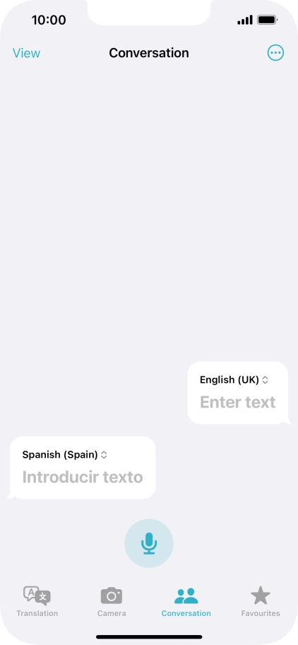 Press the microphone icon and say the required word or sentence. Press the microphone icon and say the required word or sentence.