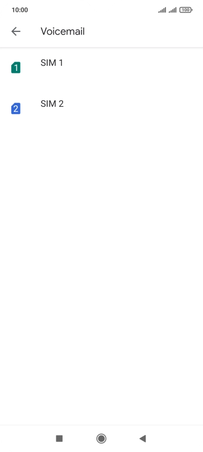 Press the required SIM.