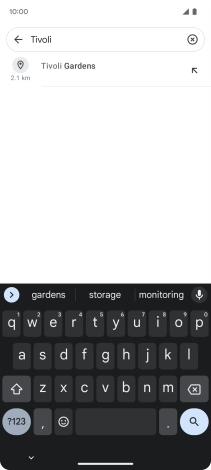 Press the required destination.